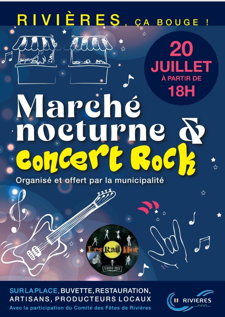 Marché nocturne et concert avec les Rad Hot