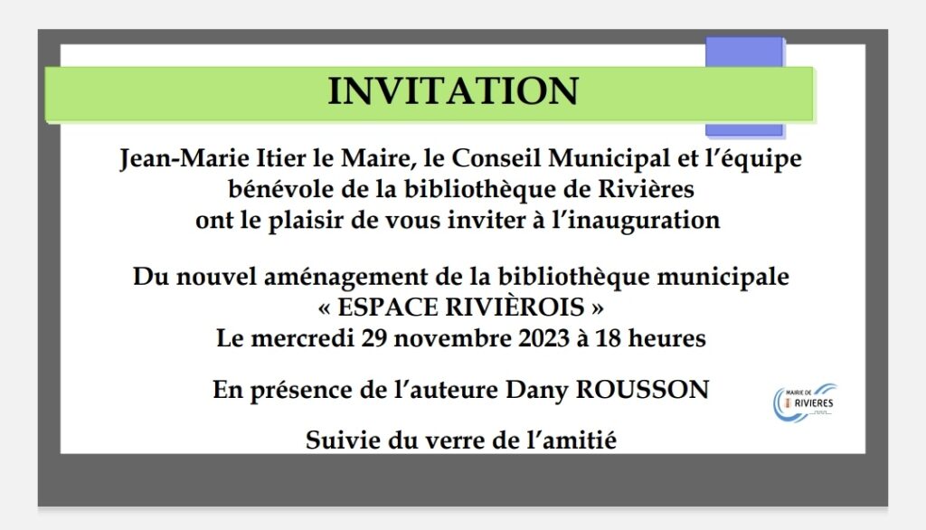 inauguration bibliothèque
