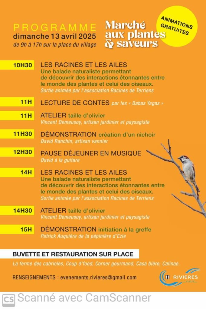 Programme marché aux plantes et saveurs
